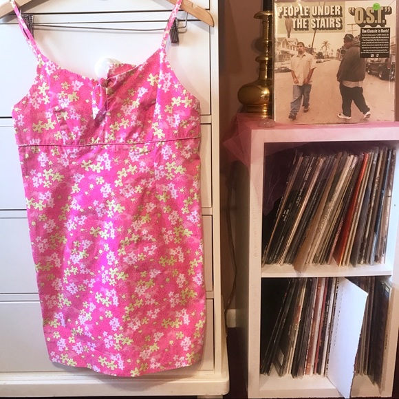 Lilly Pulitzer Dresses & Skirts - Rare Vintage Lilly Pulitzer Dress White Label Sundress 10 Shift Slip Barbie Pink